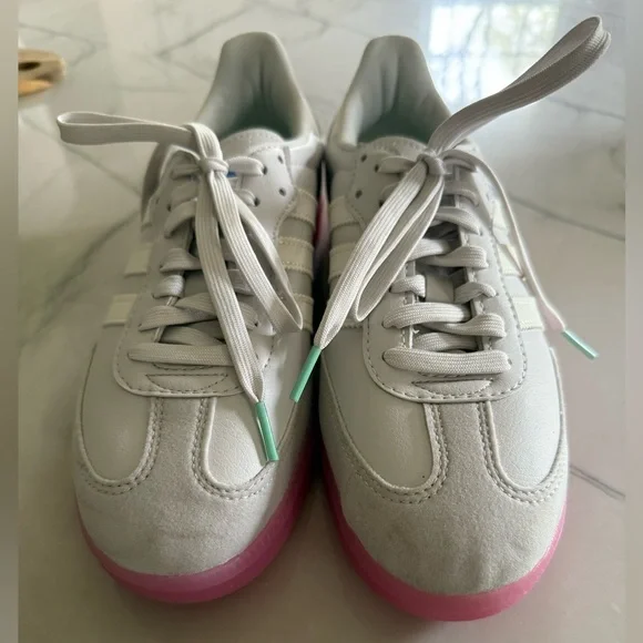 Adidas Velosamba vegan leather cycling shoes size 9 womens, gray lucid fuchsia - Picture 4 of 9